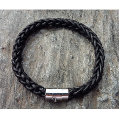 zwart rond gevlochten heren armband zwart rond gevlochten heren armband